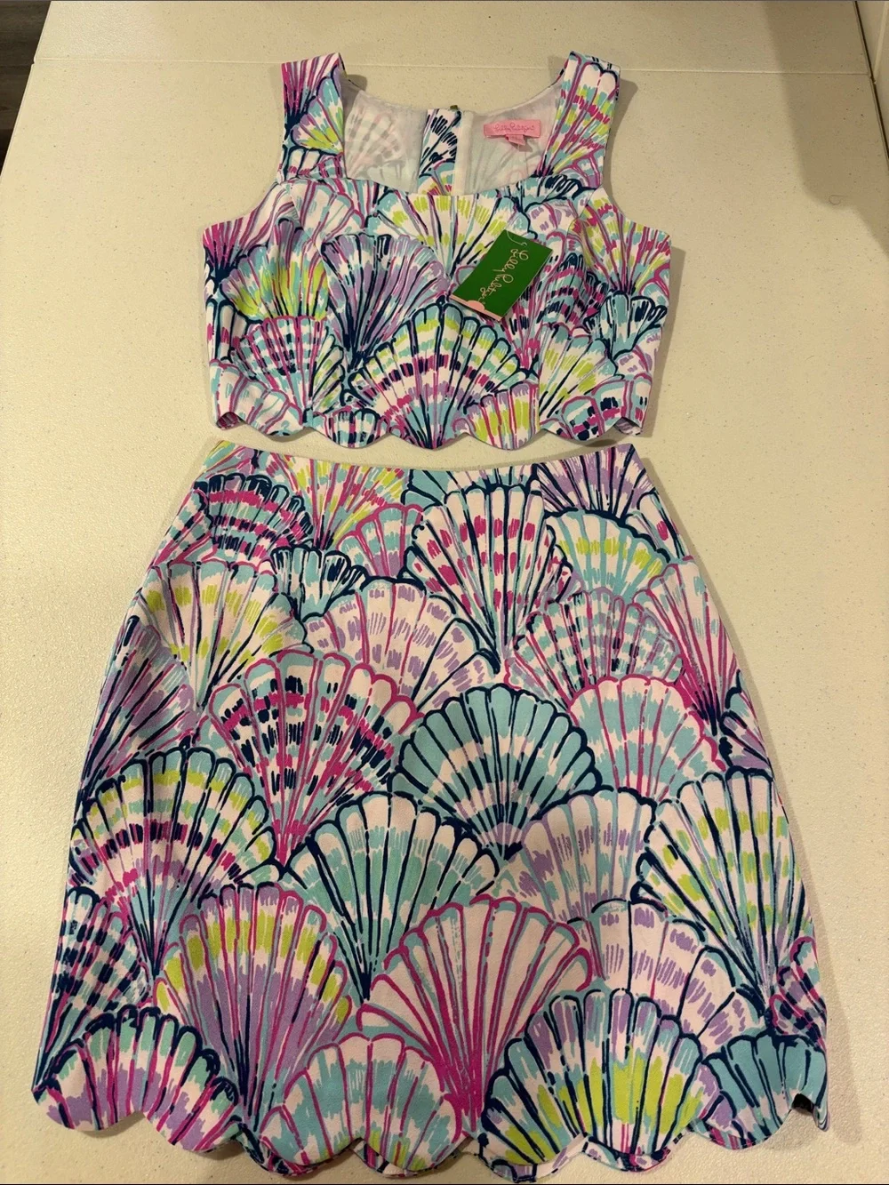 Lilly Pulitzer Seashell Print Two-Piece Set in Pastel Multi